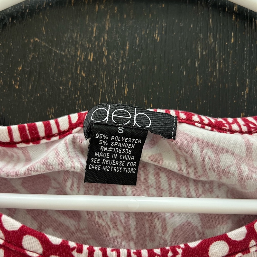 Geometric Patterned Red Dress - Picture 2 of 2
